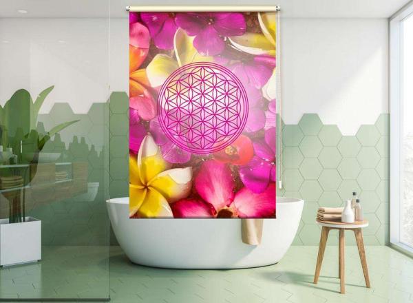 Extartiqe Duschrollo - Blume des Lebens pink dream